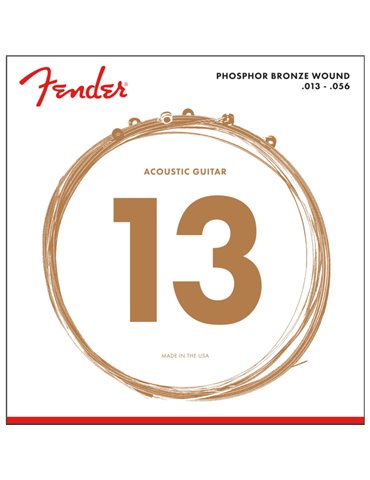 Juego Acústica Fender 60-M Phosphor Bronze 013-056