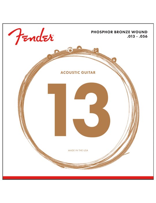 Juego Acústica Fender 60-M Phosphor Bronze 013-056