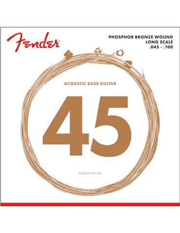 Juego Bajo Acústico Fender 8060 Phosphor Bronze 45-100