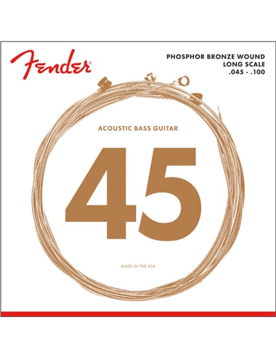 Juego Bajo Acústico Fender 8060 Phosphor Bronze 45-100