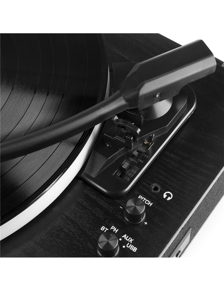 RP162LED Giradiscos con BT in/out Negro