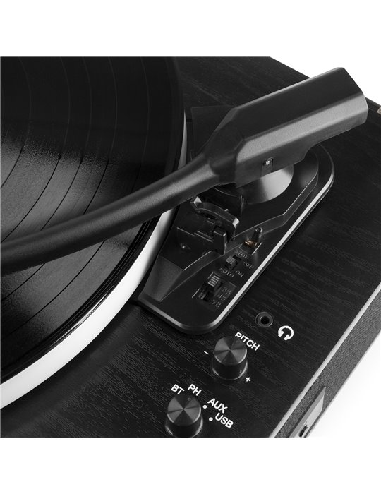 RP162LED Giradiscos con BT in/out Negro