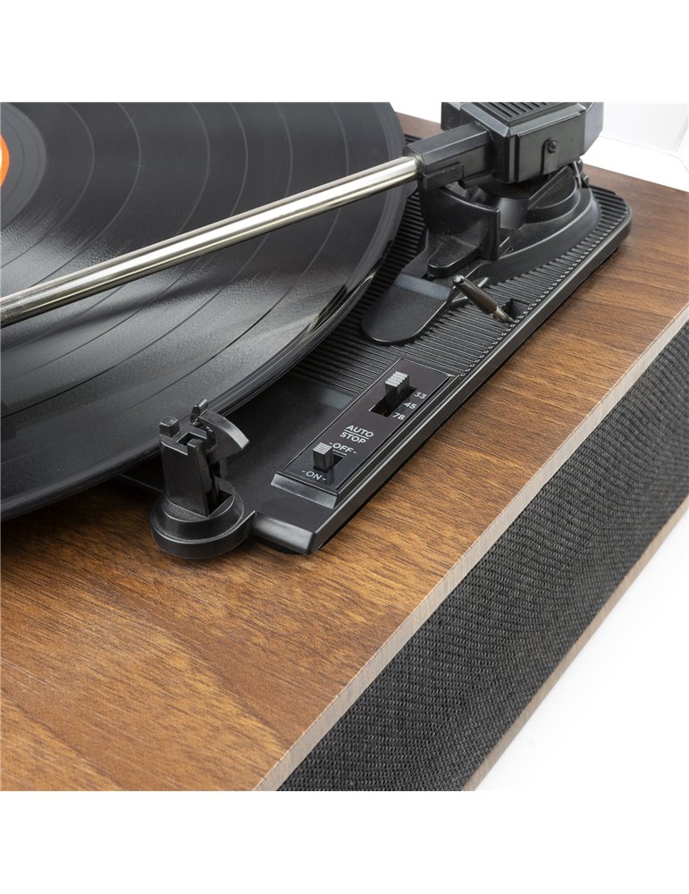 RP161 Giradiscos HQ BT Madera Castaño