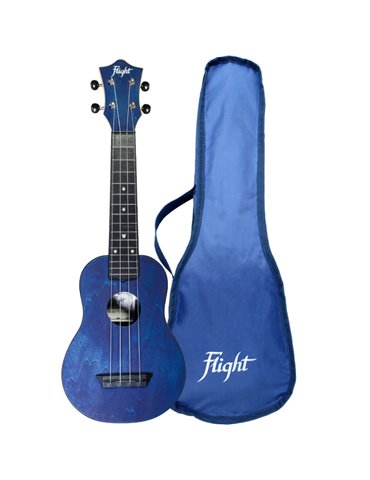 Ukelele Soprano Flight TUS-35DB Travel Azul Fuerte