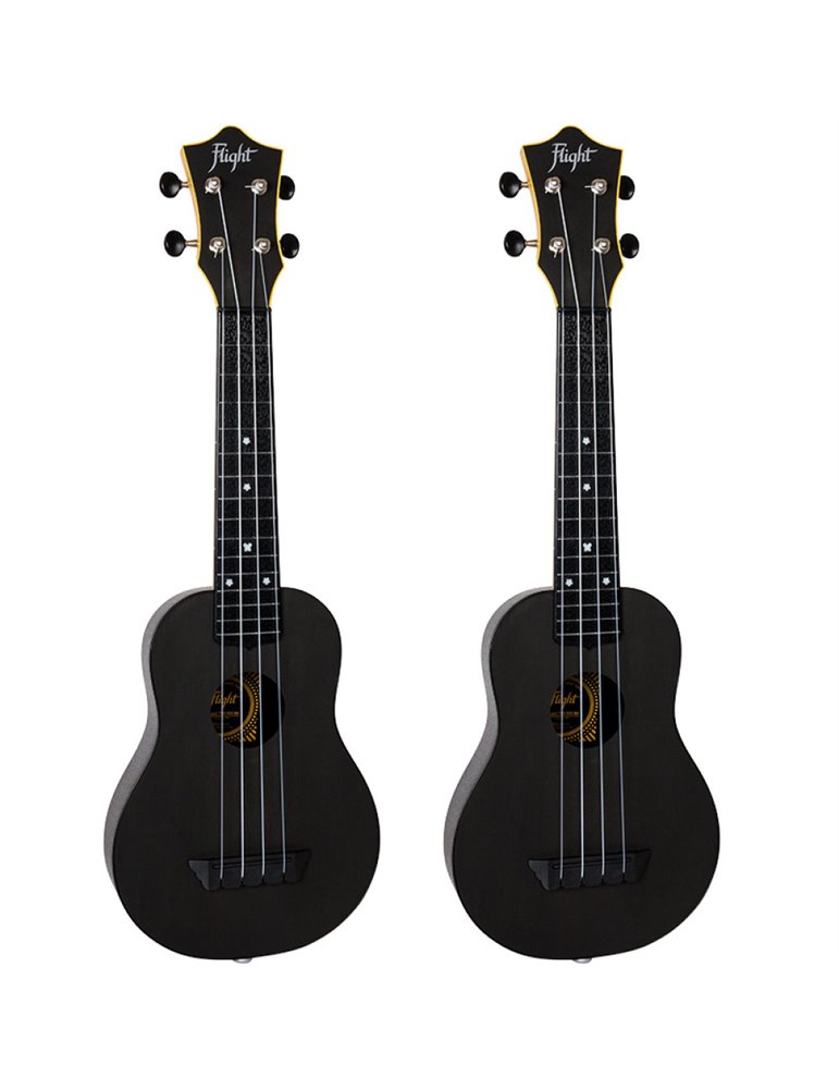 Ukelele Soprano Flight TUS-35EBK Travel Electrificado Negro