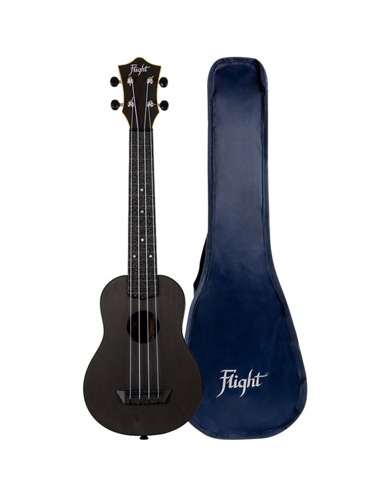 Ukelele Soprano Flight TUSL-35BK Travel Concert Scale Negro