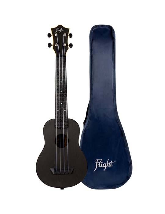 Ukelele Soprano Flight TUSL-35BK Travel Concert Scale Negro