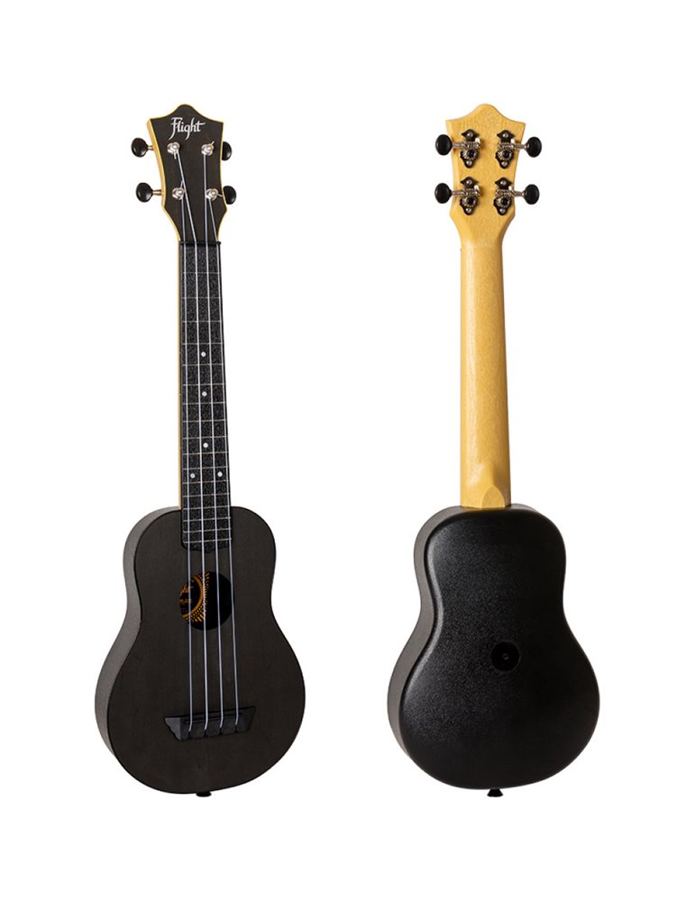 Ukelele Soprano Flight TUSL-35BK Travel Concert Scale Negro