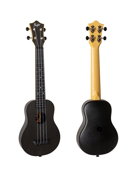 Ukelele Soprano Flight TUSL-35BK Travel Concert Scale Negro
