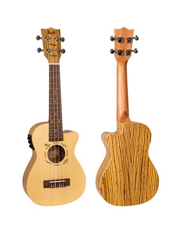 Ukelele Concert Flight DUC-328CEQ Designer Electroacustico Abeto/Zebr 2