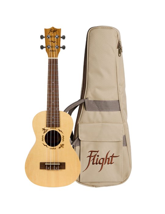 Ukelele Concert Flight DUC-525 Designer Abeto/Zebrano