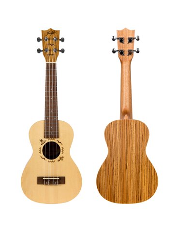 Ukelele Concert Flight DUC-525 Designer Abeto/Zebrano 2