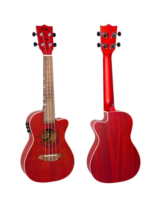 Ukelele Concert Flight DUC-380CEQ Gemstone Electroacustico Coral