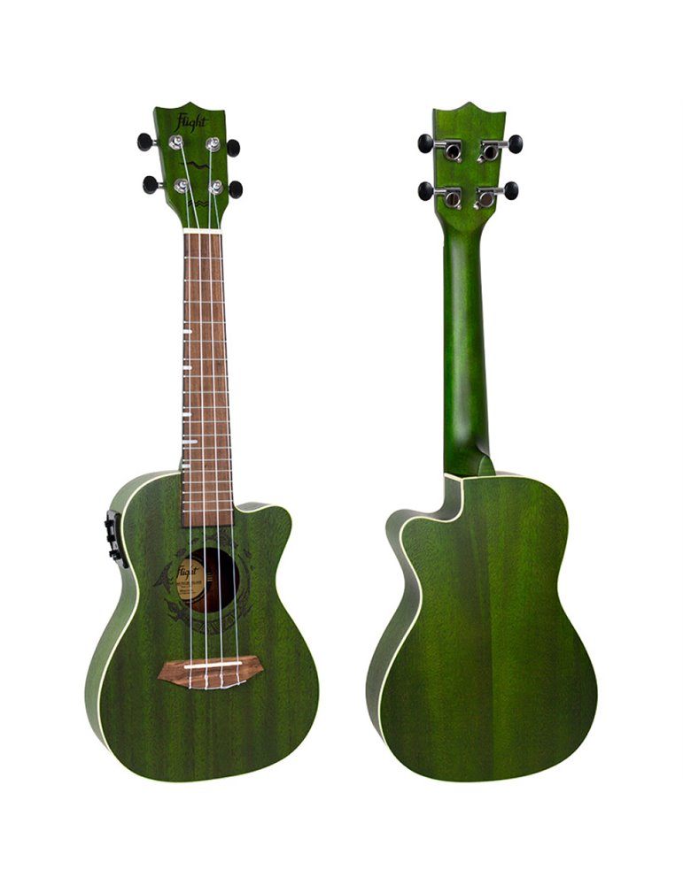 Ukelele Concert Flight DUC-380CEQ Gemstone Electroacustico Jade