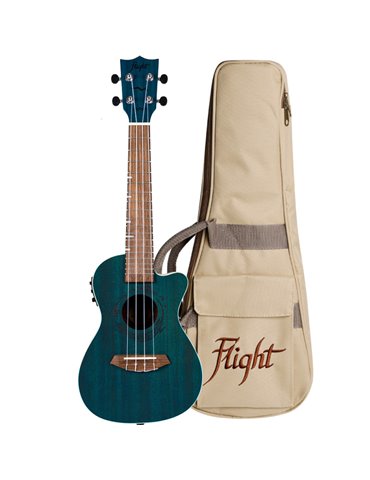 Ukelele Concert Flight DUC-380CEQ Gemstone Electroacustico Topaz