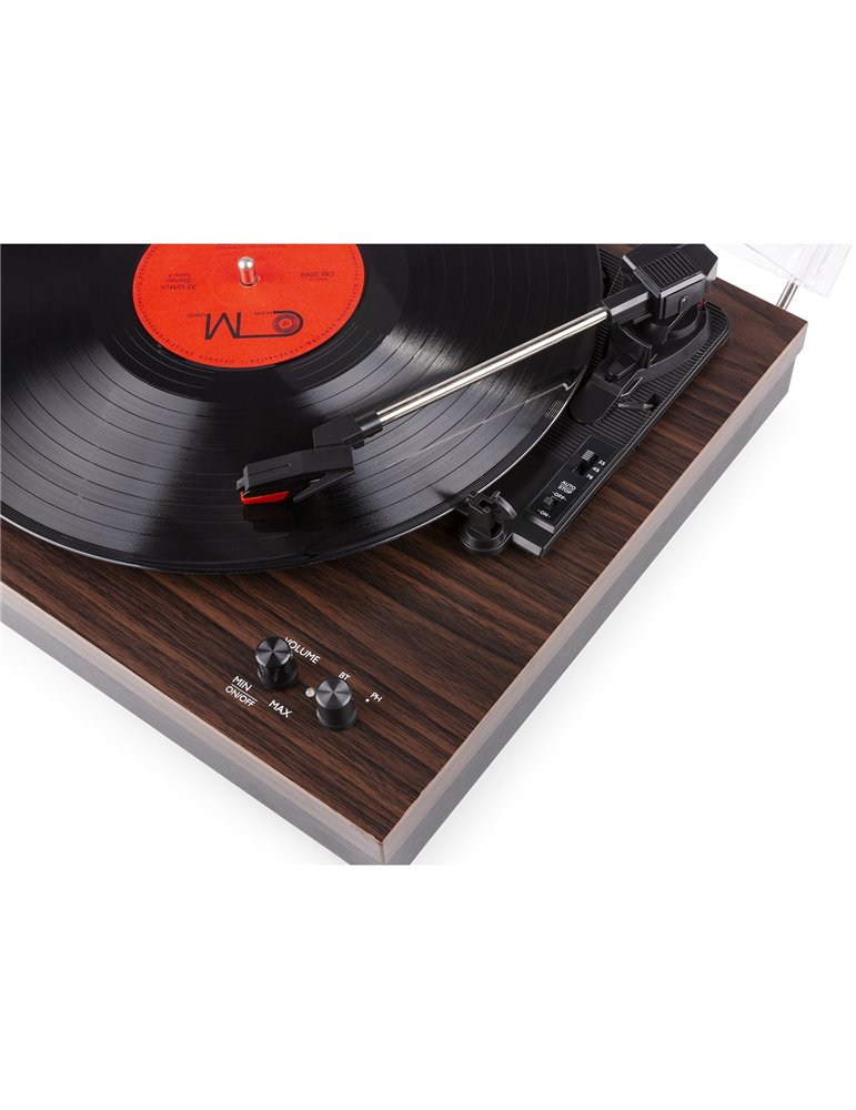 RP165D Giradiscos madera oscura