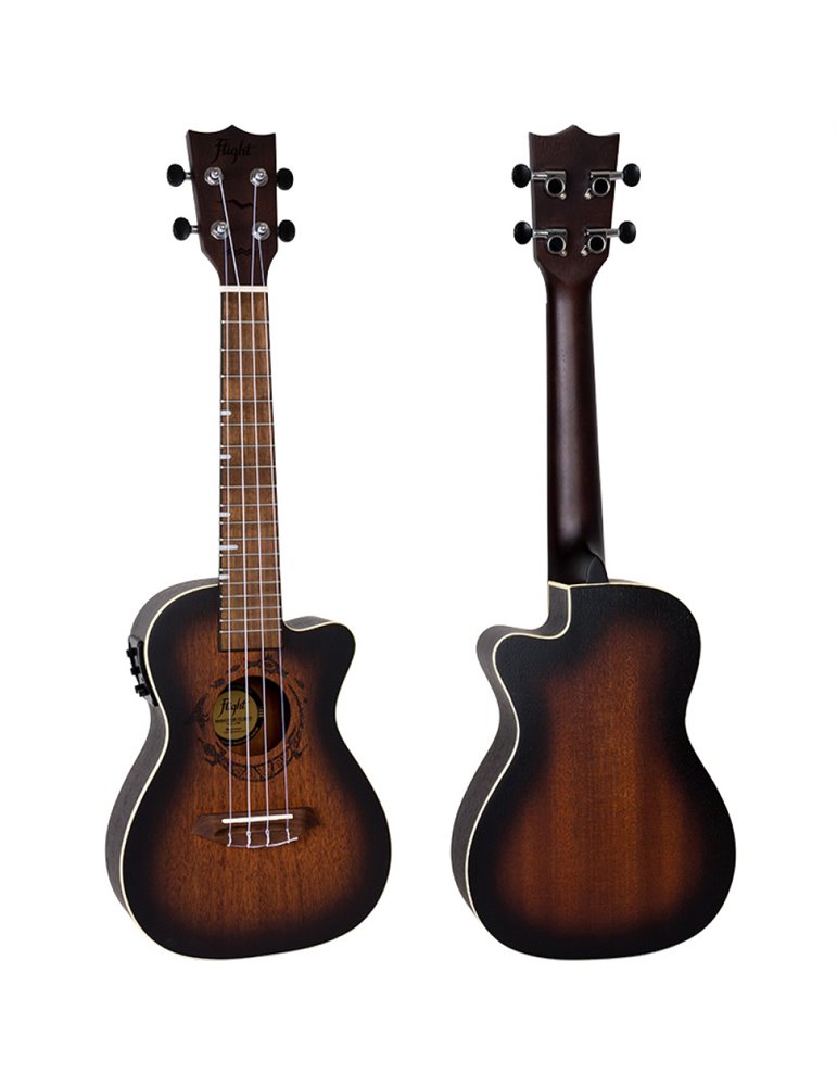 Ukelele Concert Flight DUC-380CEQ Gemstone Electroacustico Amber
