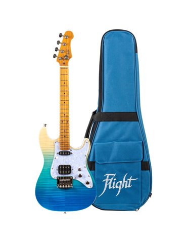 Ukelele Tenor Flight Rock Series Pathfinder Transparent Blue Electric