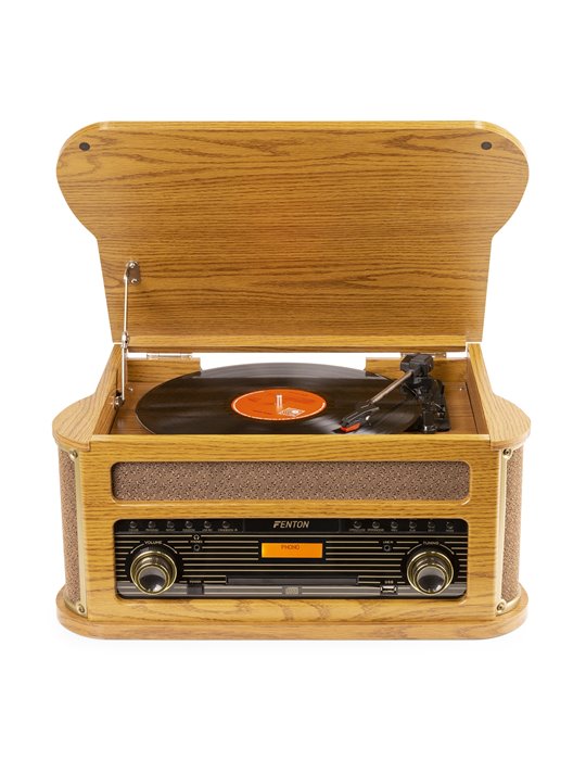 Memphis Giradiscos Vintage Madera clara