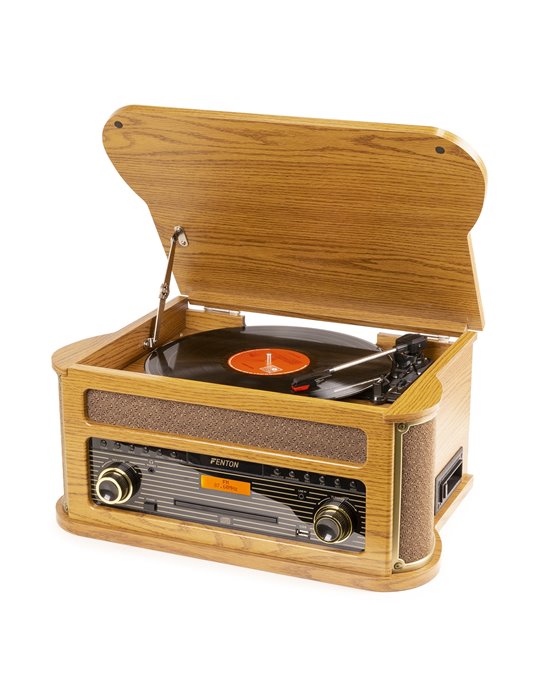Memphis Giradiscos Vintage Madera clara