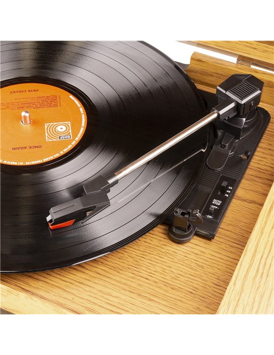 Memphis Giradiscos Vintage Madera clara