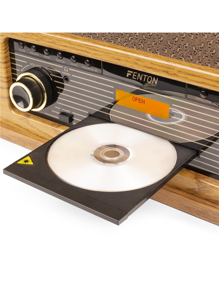 Memphis Giradiscos Vintage Madera clara