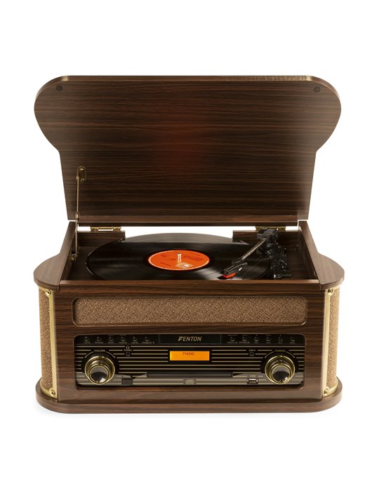 Memphis Giradiscos Vintage Madera oscura