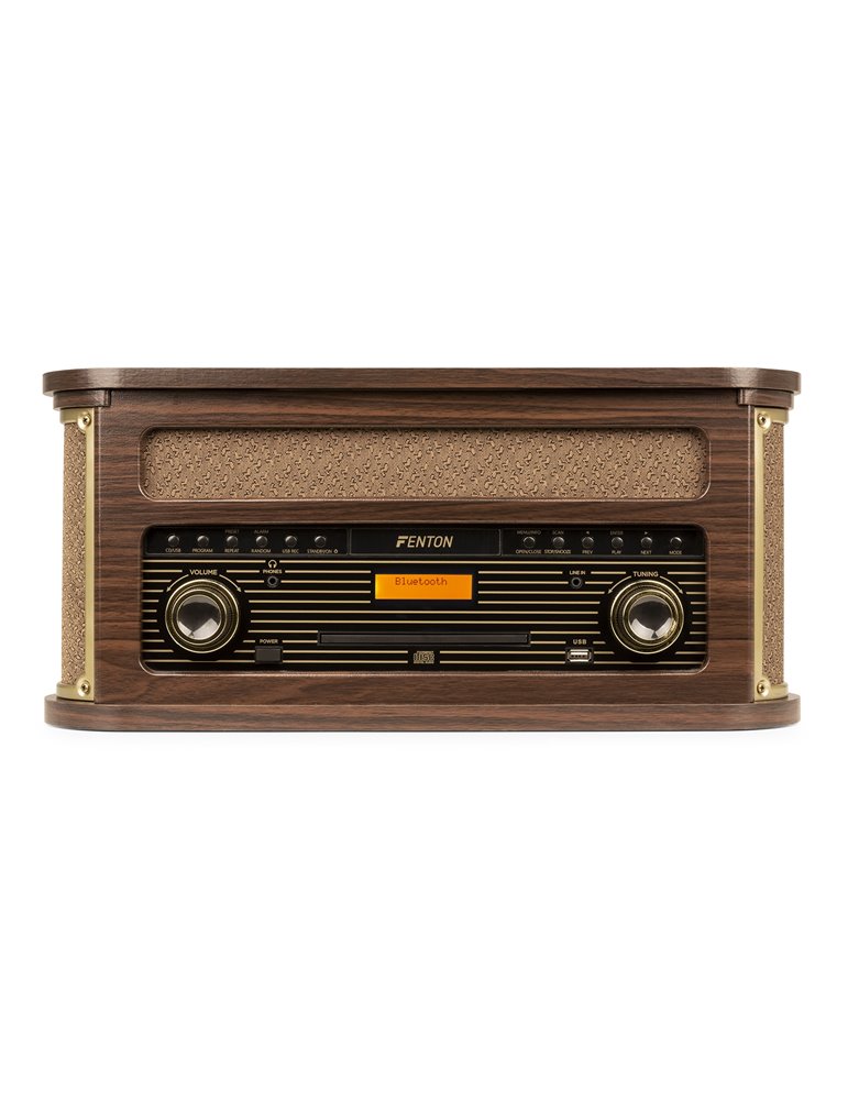 Memphis Giradiscos Vintage Madera oscura
