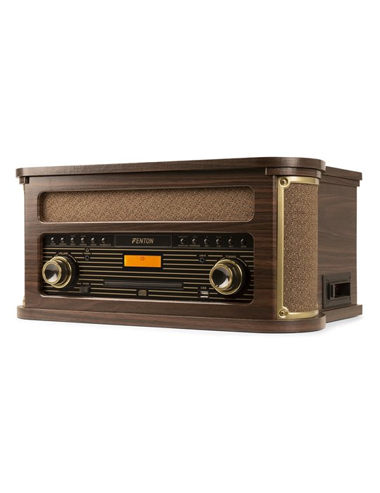 Memphis Giradiscos Vintage Madera oscura