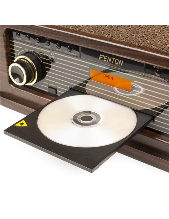 Memphis Giradiscos Vintage Madera oscura