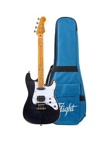 Ukelele Tenor Flight Rock Series Pathfinder Transparent Black Electric