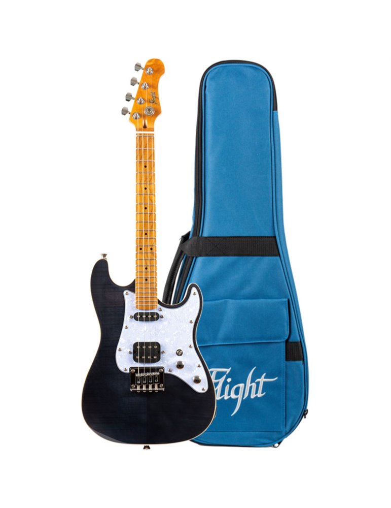 Ukelele Tenor Flight Rock Series Pathfinder Transparent Black Electric