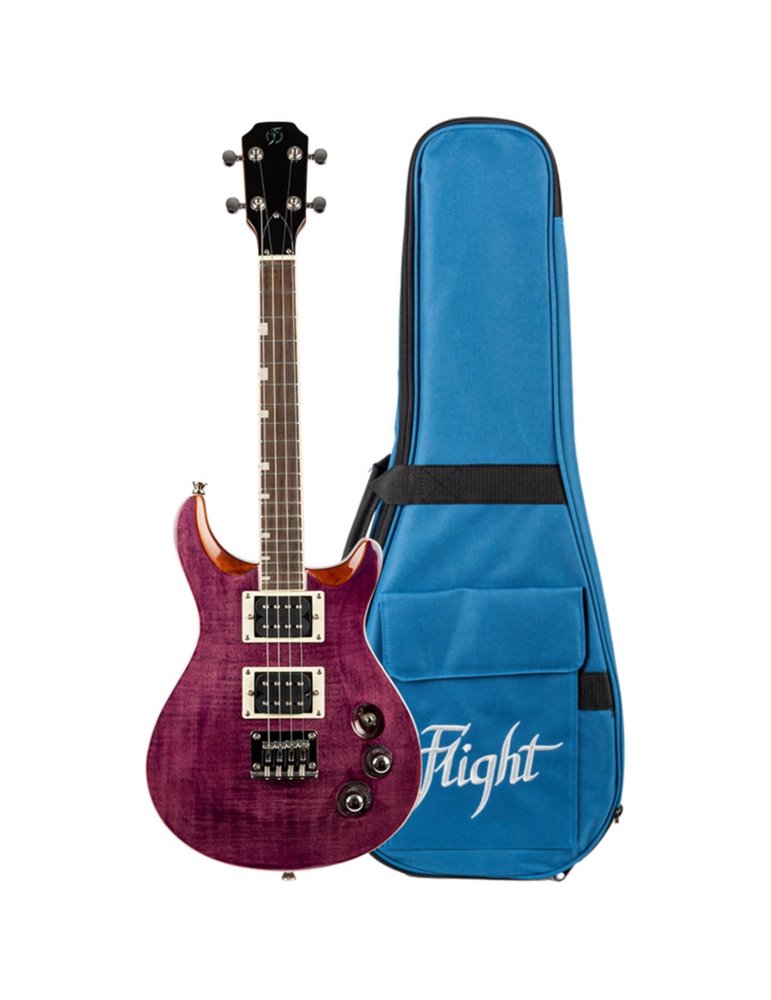 Ukelele Tenor Flight Vanguard Rock Series Transparent Purple
