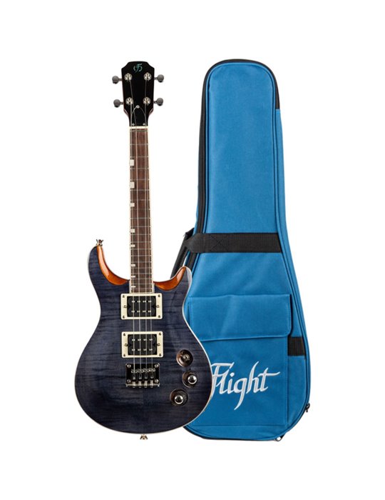 Ukelele Tenor Flight Vanguard Rock Series Transparent Black