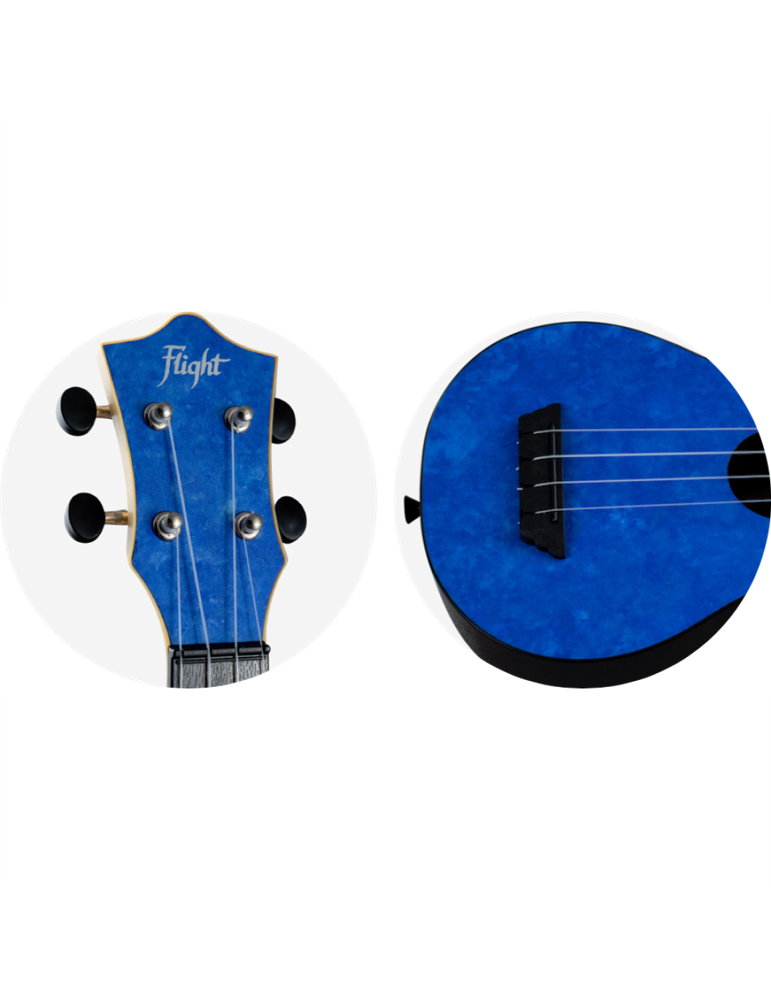 Ukelele Soprano Flight TUS-65 Travel Sapphire