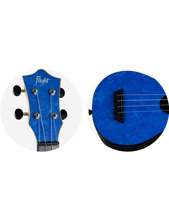 Ukelele Soprano Flight TUS-65 Travel Sapphire