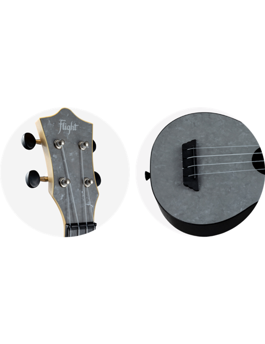 Ukelele Soprano Flight TUS-65 Travel Silver