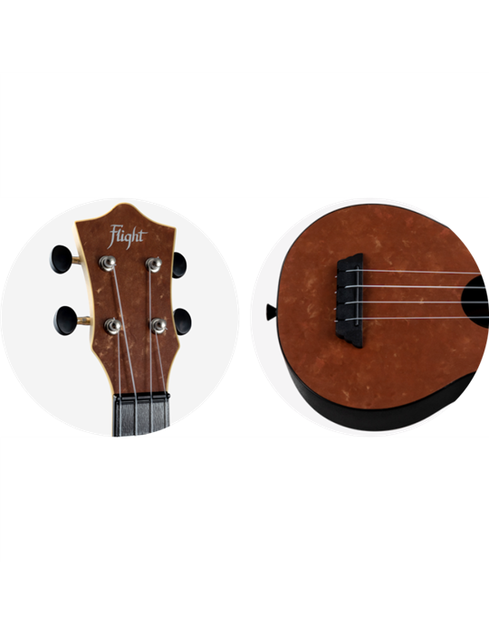 Ukelele Soprano Flight TUS-65 Travel Copper