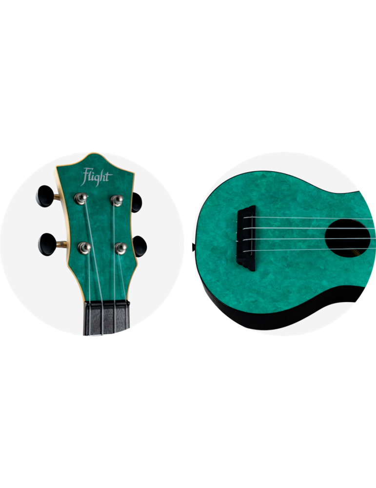 Ukelele Soprano Flight TUS-65 Travel Emerald