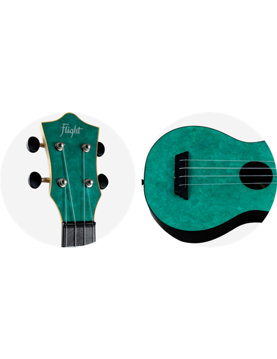 Ukelele Soprano Flight TUS-65 Travel Emerald