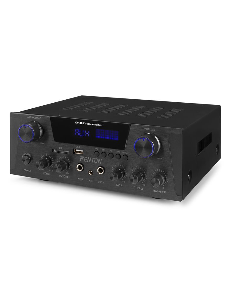 AV430B Amplificador HiFi 2x 300W Negro