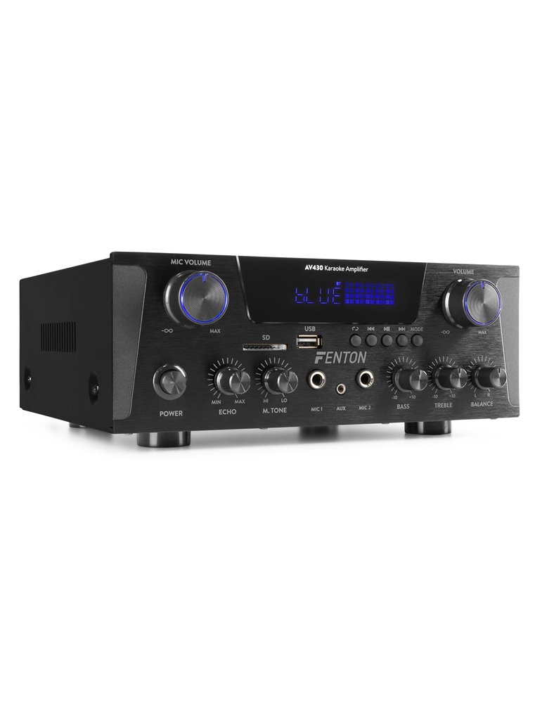 AV430B Amplificador HiFi 2x 300W Negro