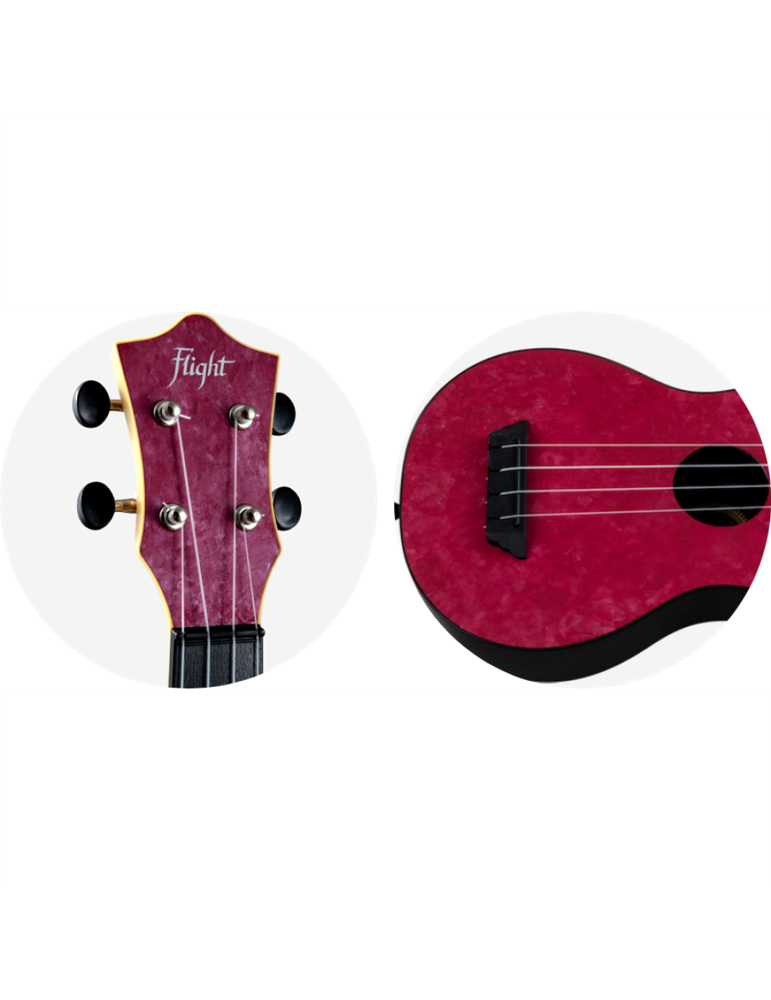 Ukelele Soprano Flight TUS-65 Travel Ruby