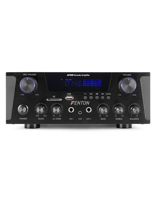 AV430B Amplificador HiFi 2x 300W Negro