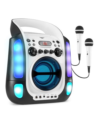 SBS30W Sistema Karaoke con CD y 2 micros Blanco