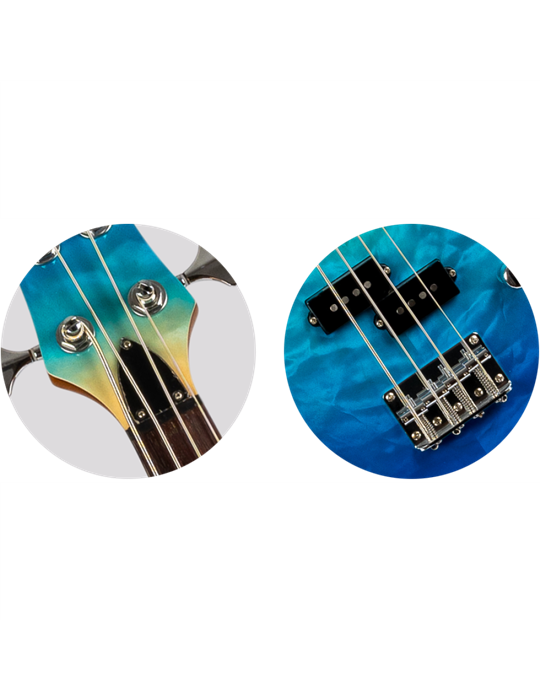 Ukelele Bajo Flight Rock Series Mini Bass TBL