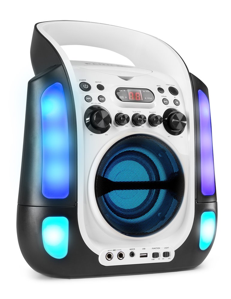 SBS30W Sistema Karaoke con CD y 2 micros Blanco