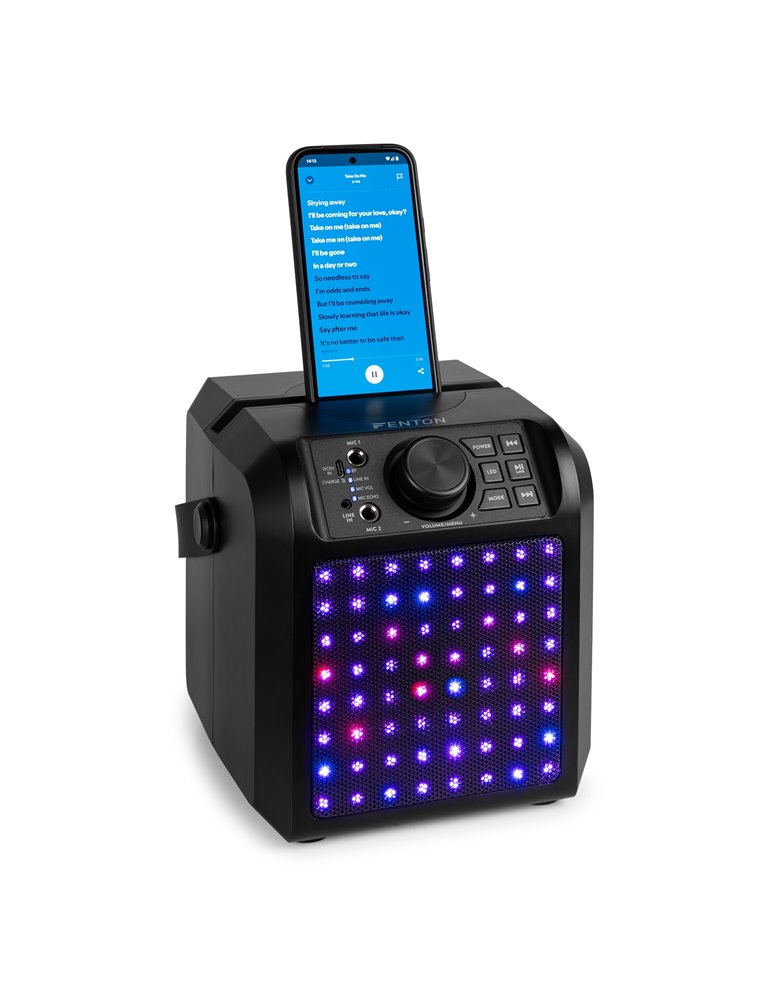 KAR50B Altavoz Karaoke con efecto de luz LED Negro