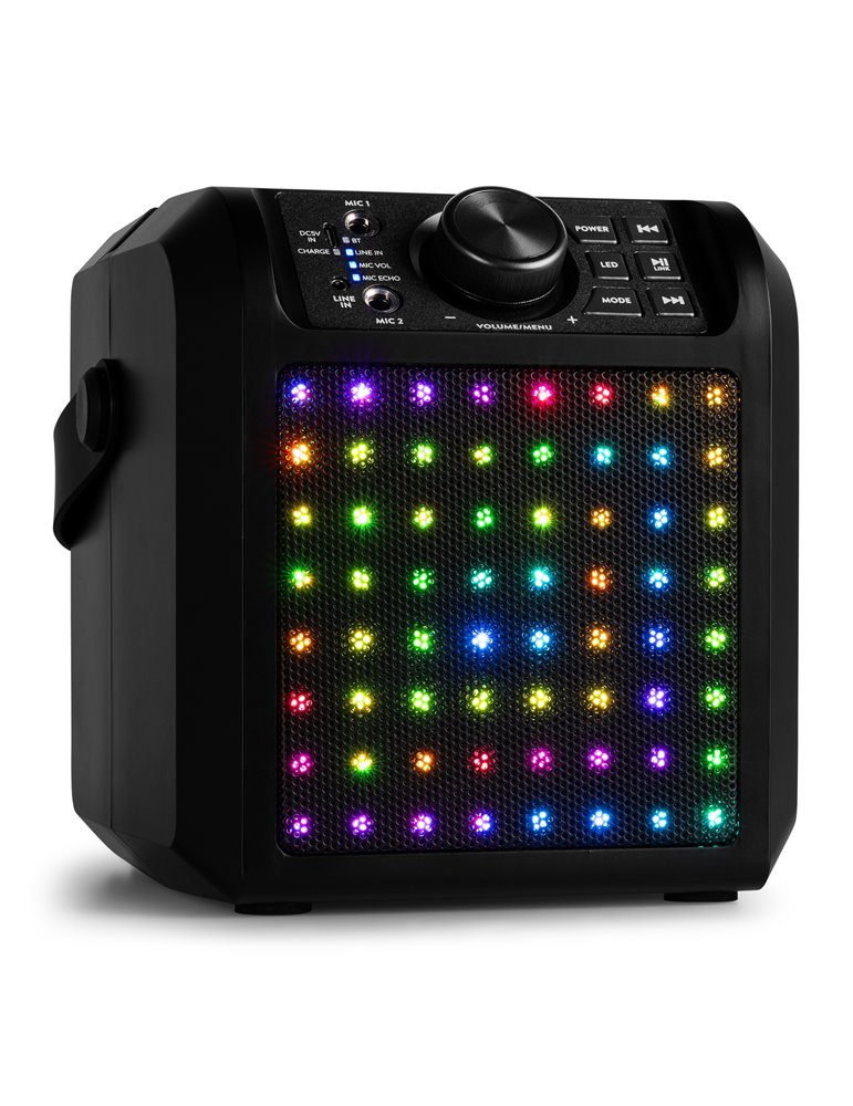 KAR50B Altavoz Karaoke con efecto de luz LED Negro