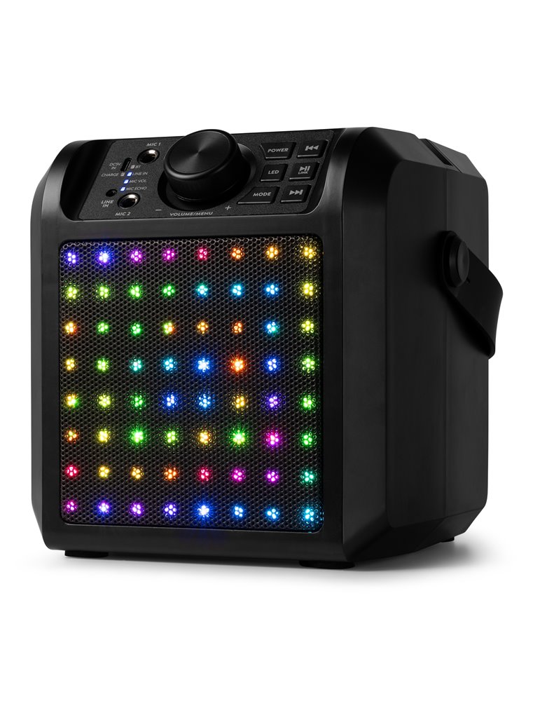 KAR50B Altavoz Karaoke con efecto de luz LED Negro